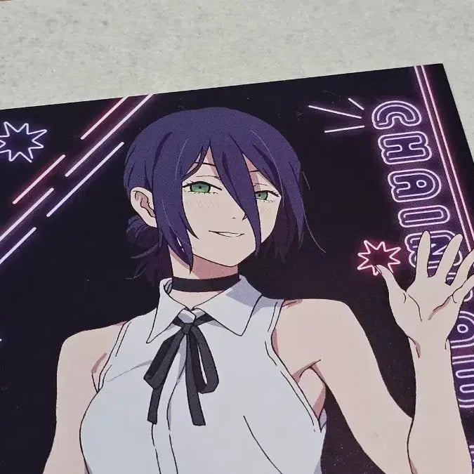 [BUNJANG] Chainsaw Man Reze Animate Neon Postcard / 체인소맨 레제 애니메이트 특전 네온 엽서