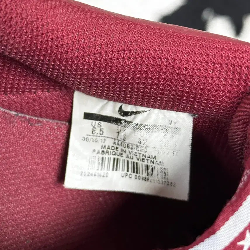 [BUNJANG] Nike Air Force 1 Low Burgundy Sneakers / 나이키 에어포스1 로우 버건디 265