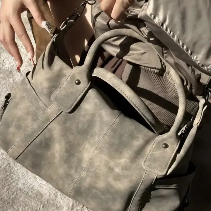 [SOLD OUT] 보스턴 토트 크로스 백 그레이 브라운