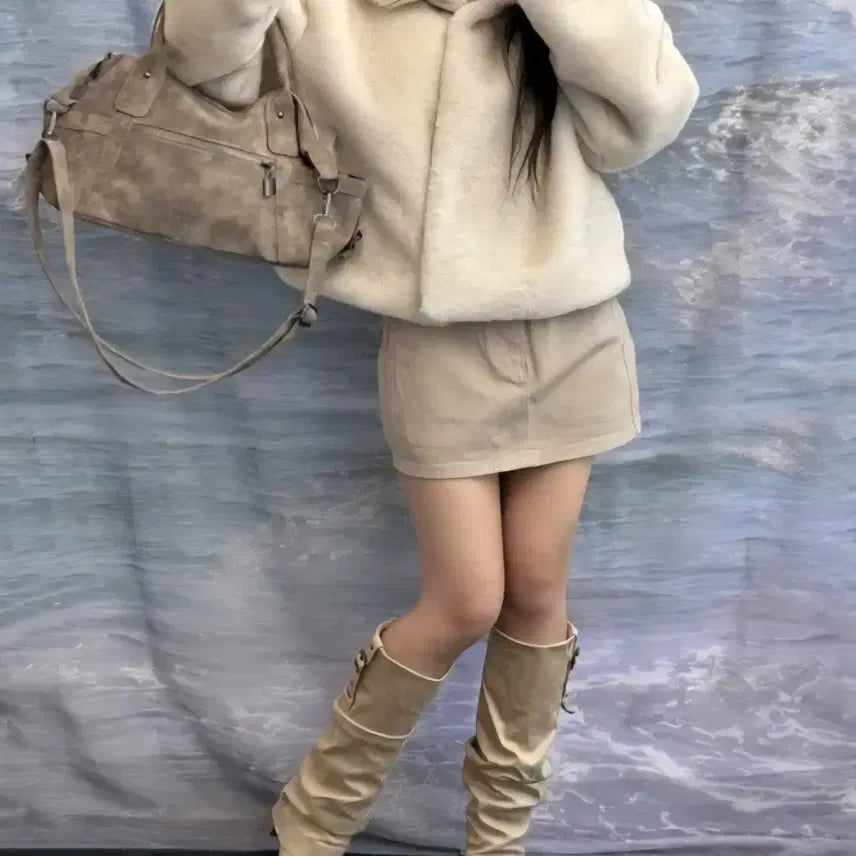 [SOLD OUT] 보스턴 토트 크로스 백 그레이 브라운