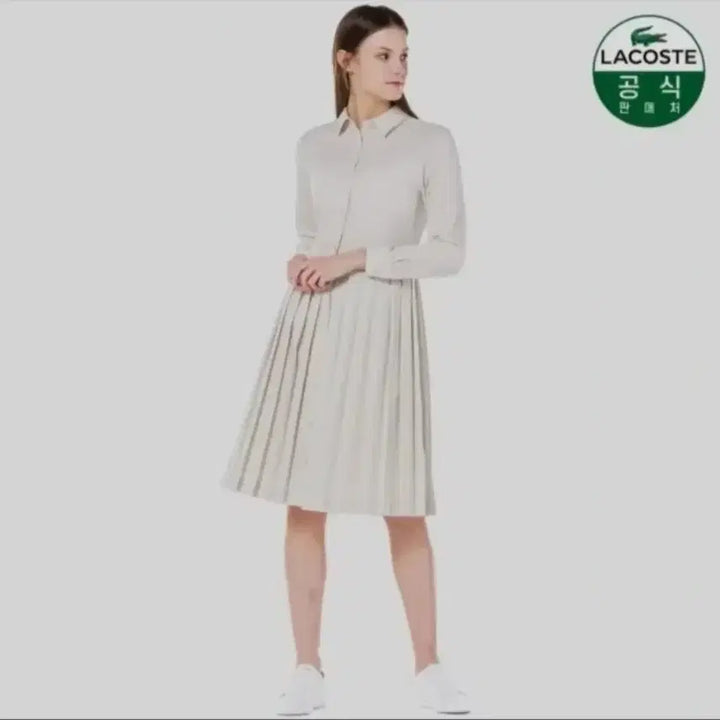 [BUNJANG] Lacoste Pleated Shirt Dress / 라코스테 플리츠 셔츠 원피스