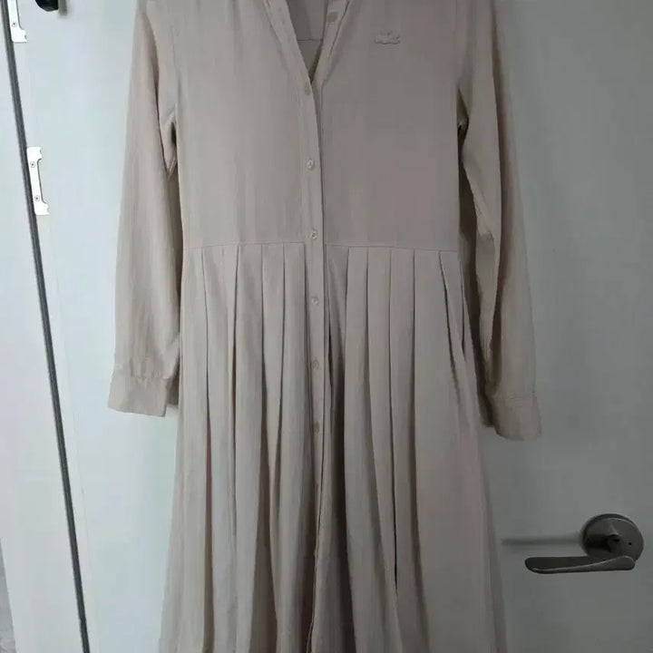 [BUNJANG] Lacoste Pleated Shirt Dress / 라코스테 플리츠 셔츠 원피스