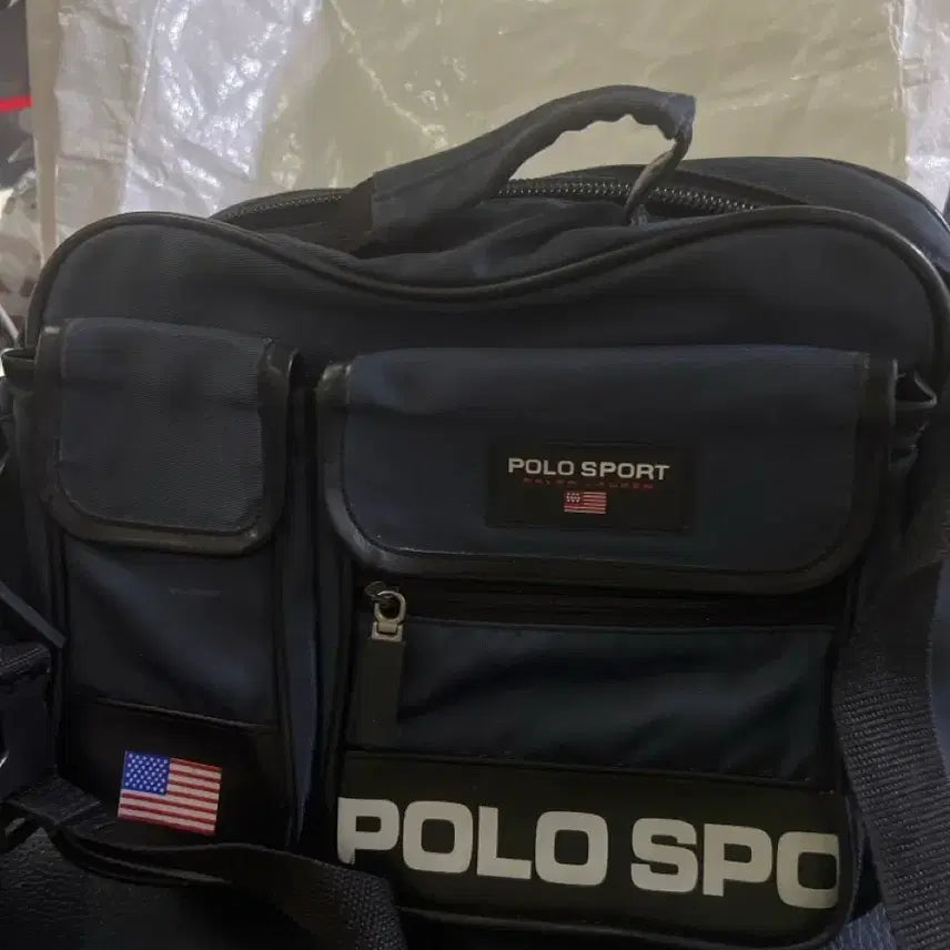 [BUNJANG] Polo Sport Navy Crossbody Bag / 90년대 폴로 스포츠 네이비 크로스백