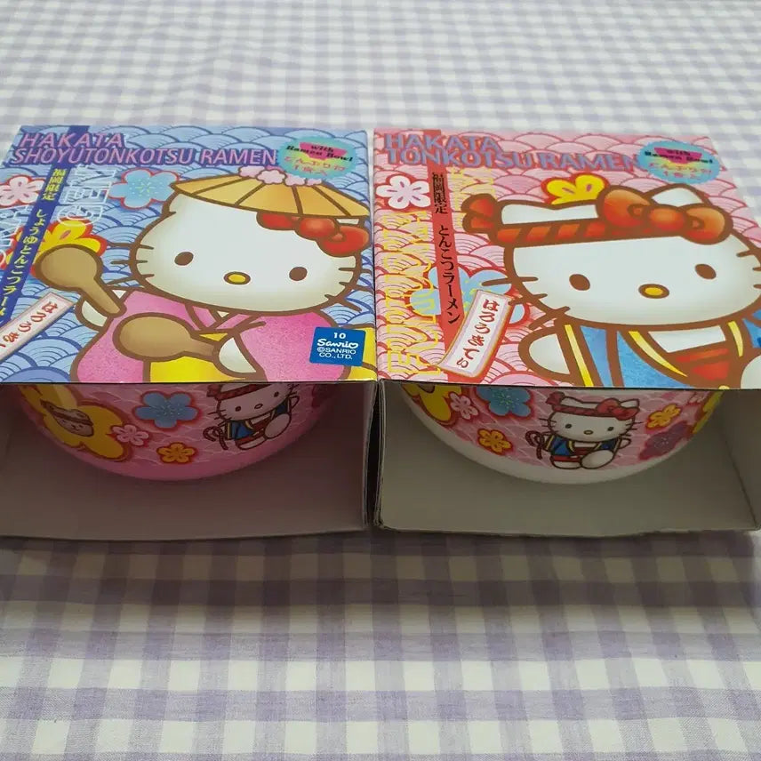 [BUNJANG] Sanrio Hello Kitty Hakata Ramen Plate Bowl (2004 Classic) / 2004년 고전 헬로 키티 하카타 라멘 접시 그릇 산리오 장식