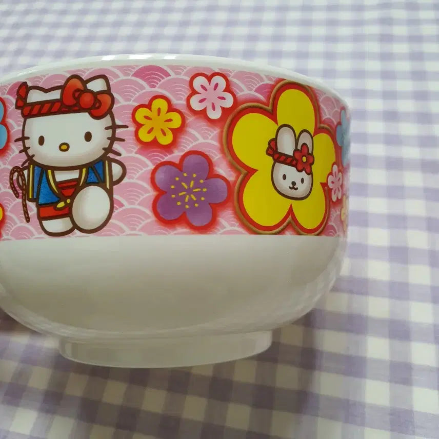 [BUNJANG] Sanrio Hello Kitty Hakata Ramen Plate Bowl (2004 Classic) / 2004년 고전 헬로 키티 하카타 라멘 접시 그릇 산리오 장식