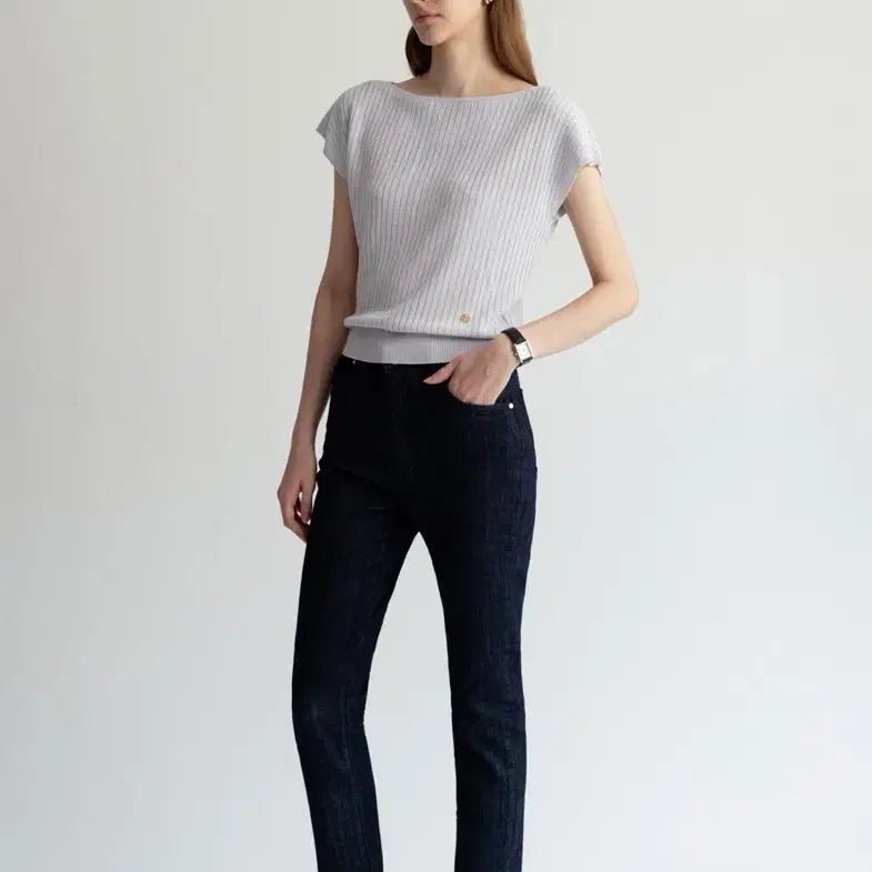 [BUNJANG] TOWAVASE NOVE Linen Summer Knit Top (Lavender) / 토와브 NOVE LINEN 여름 니트(라벤더)