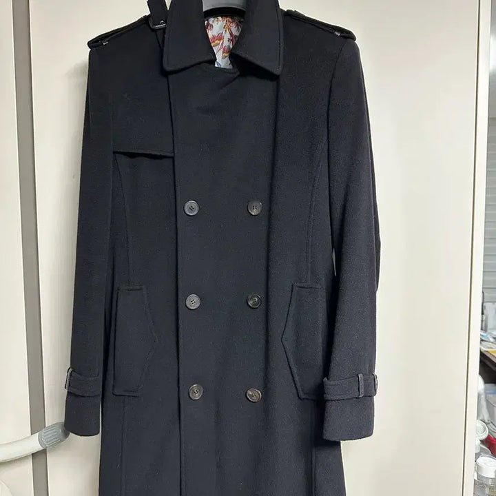 [BUNJANG] Christian Lacroix Homme Cashmere Blend Double Coat (Black, Size 48) / 크리스찬 라크르와 옴므 캐시미어 혼방 더블 코트 (블랙 / 48사이즈)
