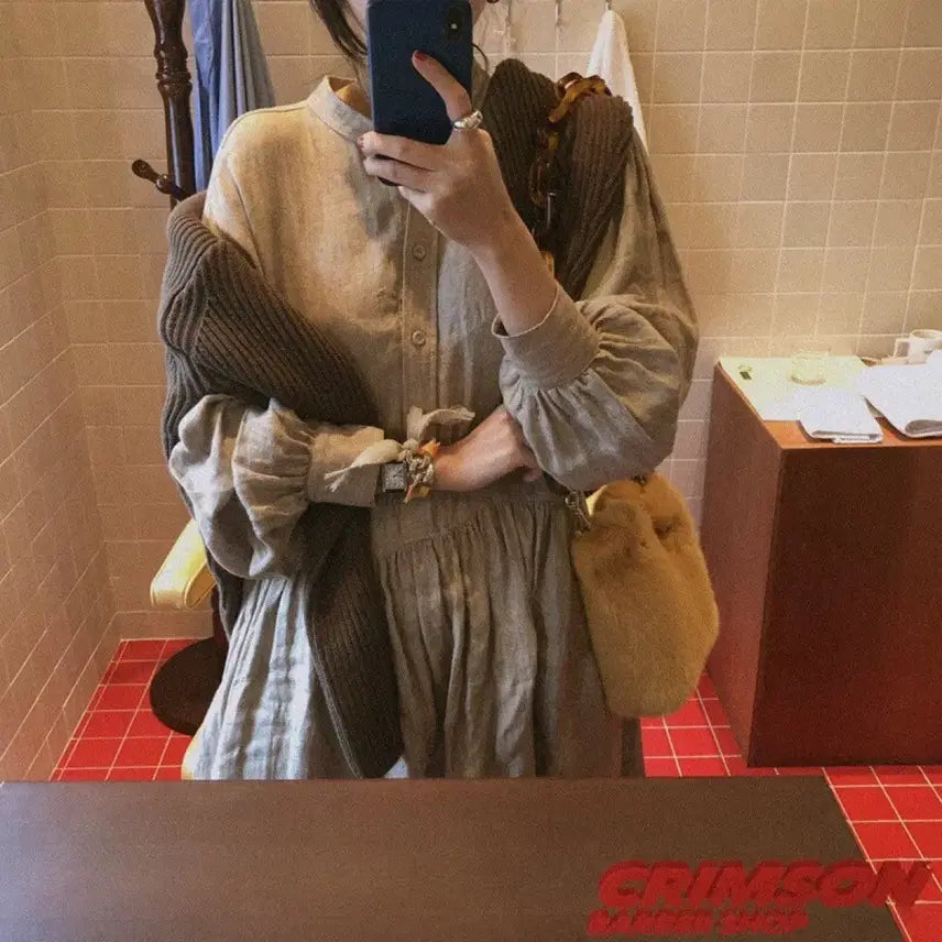[BUNJANG] Wicomo Address Linen Dress Beige / 위꼬모 어드레스 -린넨 원피스 베이지
