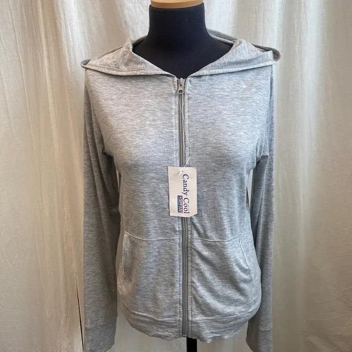 [BUNJANG] UV Cut Finger Hole Hooded Zip-Up Jacket (Size L) / UV컷 핑거홀 후드집업(M-L/미사용품)