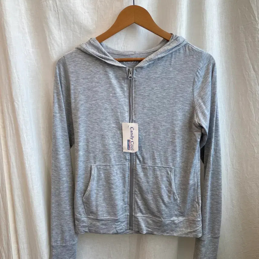[BUNJANG] UV Cut Finger Hole Hooded Zip-Up Jacket (Size L) / UV컷 핑거홀 후드집업(M-L/미사용품)