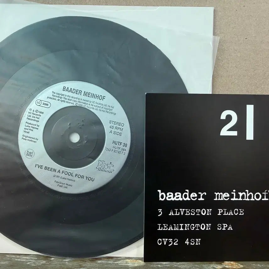 [BUNJANG] Baader Meinhof 1996 UK Original Vinyl 7-inch EP &