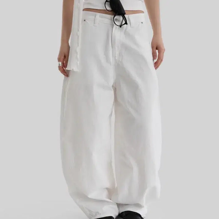 [SOLD OUT] (새상품) 어텀 자체제작 위클리코튼팬츠 벌룬팬츠 화이트팬츠