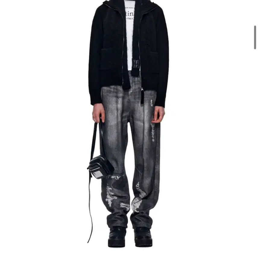 [BUNJANG] Matinkim Vintage Graphic Printed Denim Pants / 마뗑킴 빈티지 그래픽 프린티드 데님팬츠