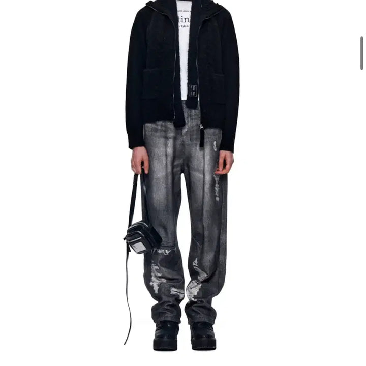 [BUNJANG] Matinkim Vintage Graphic Printed Denim Pants / 마뗑킴 빈티지 그래픽 프린티드 데님팬츠