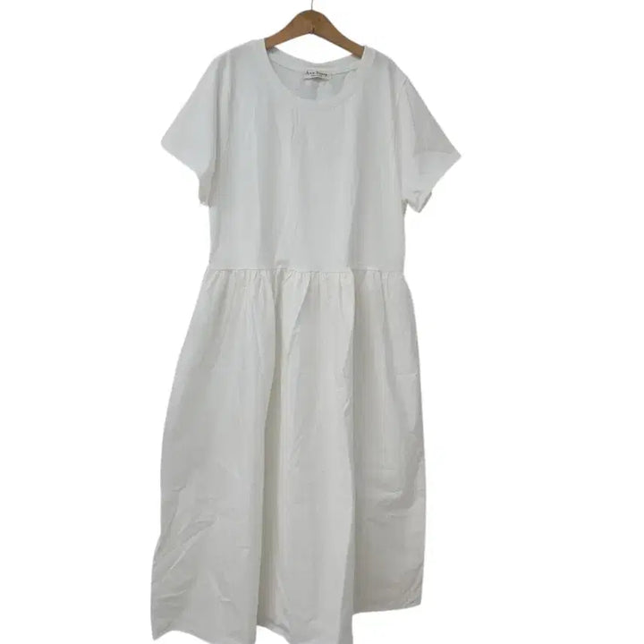 [BUNJANG] Ann Story White Short Sleeve Long Dress / 화이트 반팔 롱 원피스