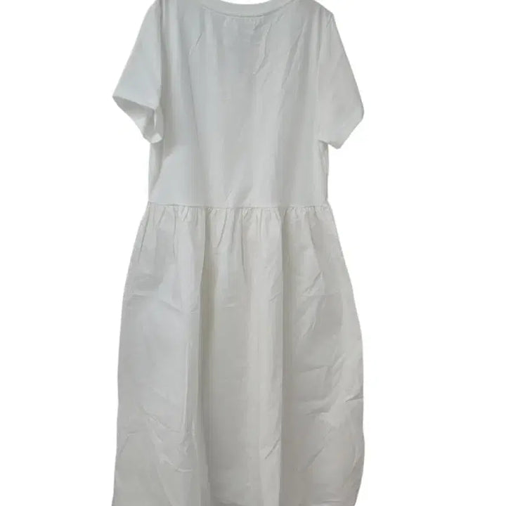 [BUNJANG] Ann Story White Short Sleeve Long Dress / 화이트 반팔 롱 원피스