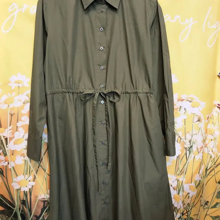 [BUNJANG] Uniqlo Shirt Dress Khaki S / 유니클로 셔츠 원피스 카키 S