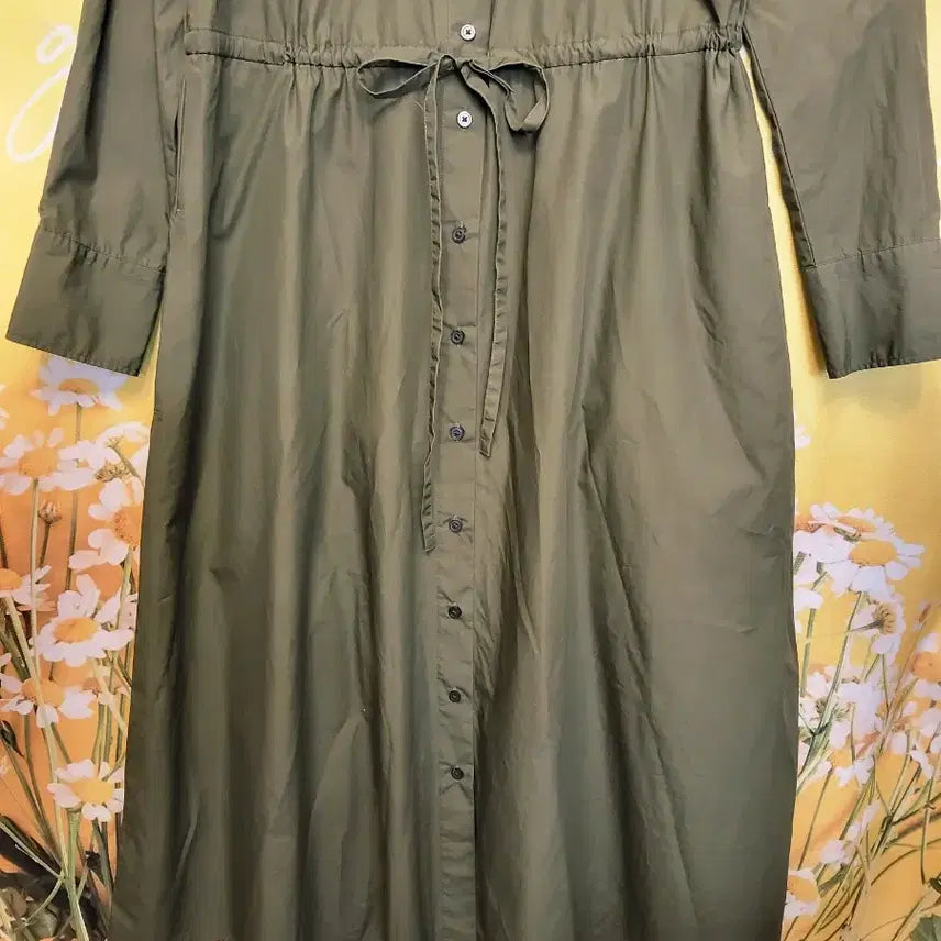 [BUNJANG] Uniqlo Shirt Dress Khaki S / 유니클로 셔츠 원피스 카키 S