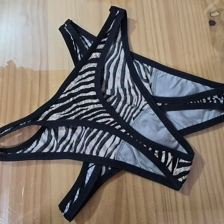 [BUNJANG] Zebra Style Thong Panties (2-Piece Set) / 지브라스타일 티팬티