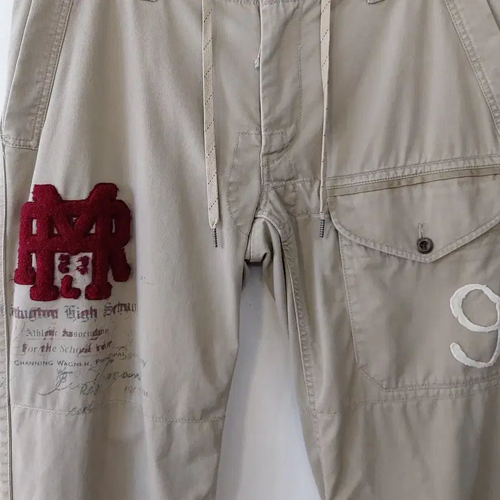 [BUNJANG] Polo Ralph Lauren 90s Vintage Patch Cargo Pants / 폴로랄프로렌 90s빈티지 36/38 아플리케패치 반카고 팬츠. BG.