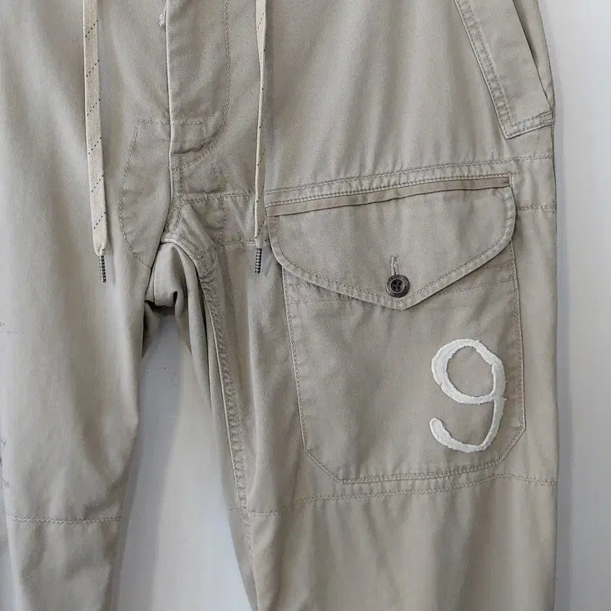 [BUNJANG] Polo Ralph Lauren 90s Vintage Patch Cargo Pants / 폴로랄프로렌 90s빈티지 36/38 아플리케패치 반카고 팬츠. BG.