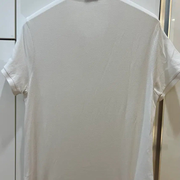 [BUNJANG] Moncler White Collar Polo Shirt XL / 몽클레어 화이트 카라티반팔 xl