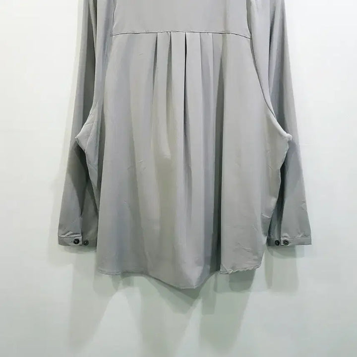 [SOLD OUT] 빈티지 브이넥 루즈핏 박시 오피스룩 긴팔 롱 블라우스 여F Q298