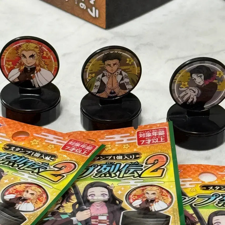 [BUNJANG] Demon Slayer Kyojuro &amp; Gyomei Stamp Set / 귀멸의 칼날 쿄쥬로 교메이 도장 스탬프
