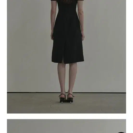 [BUNJANG] Mausoleum Half-Neck Black Midi Dress / 마우솔레움 하프넥 블랙 미디드레스 m