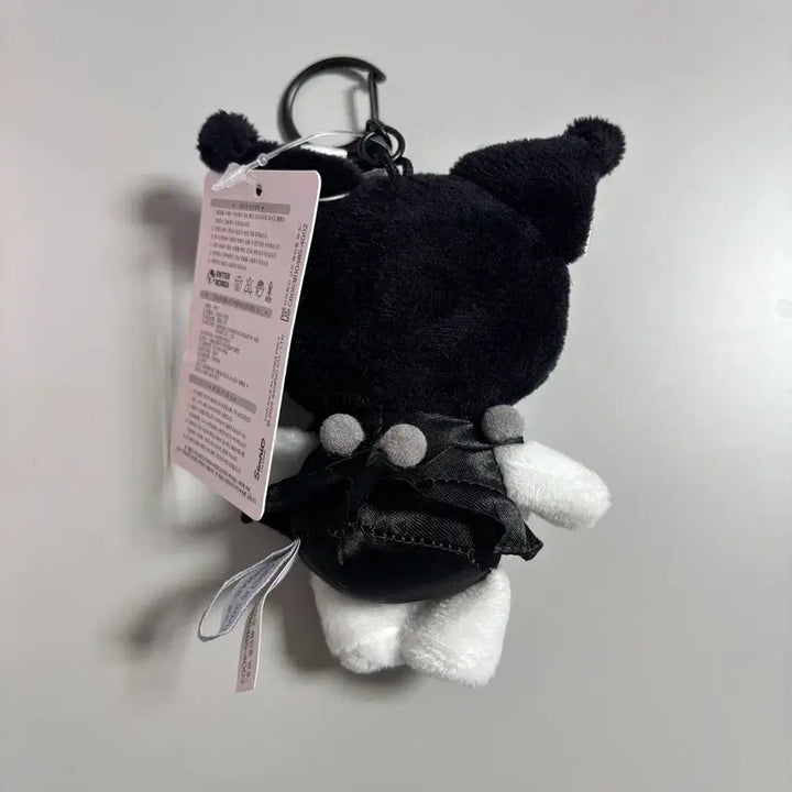 [BUNJANG] Sanrio Kuromi Black Heart Plush Keychain / [B제품 반값할인] 정품 쿠로미 블랙하트 봉제인형 키링