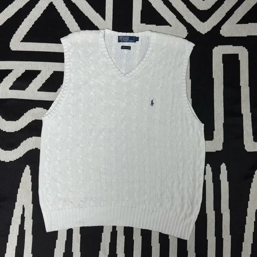 [BUNJANG] Polo Ralph Lauren Cable Knit Vest / 폴로랄프로렌 케이블 니트 베스트 L