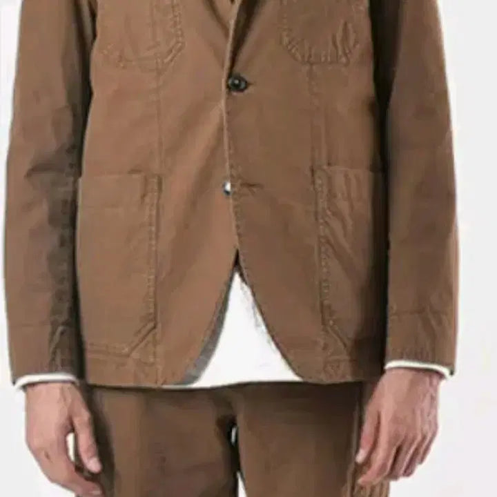 [BUNJANG] Beslow Dark Beige Cotton Casual Jacket (M) / 비슬로우 다크 베이지 코튼 캐주얼 자켓m