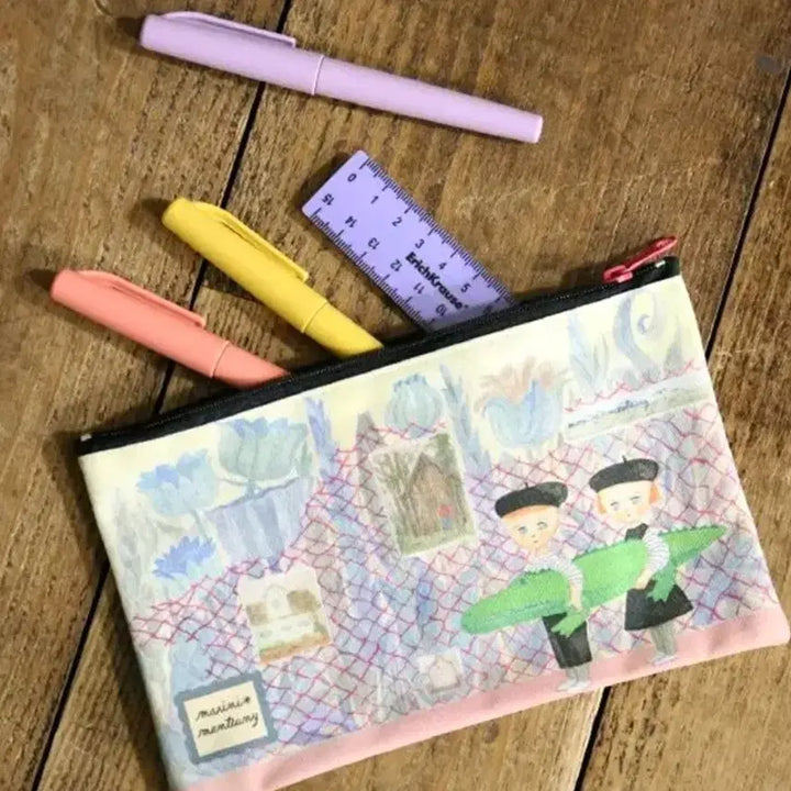 [BUNJANG] ECUTE MM Border Pen Pouch / 에꾸뜨 MM 펜파우치 83238 보더