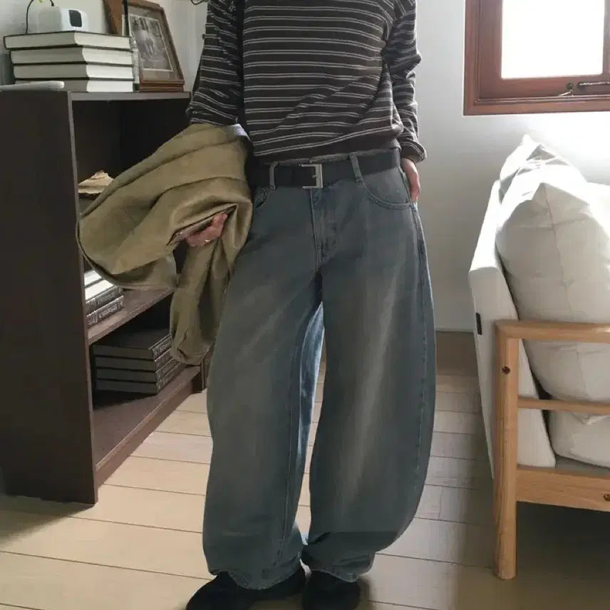 [BUNJANG] Billi Mute Denim Pants / 빌리 벌룬핏 뮤트 데님 팬츠