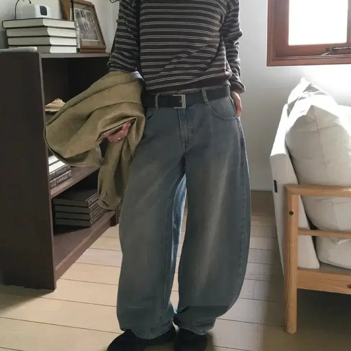[BUNJANG] Billi Mute Denim Pants / 빌리 벌룬핏 뮤트 데님 팬츠