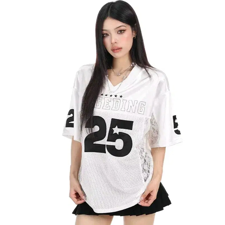 [BUNJANG] Glossy Y2K Boxy T-Shirt / [2컬러] 글로시 박스티셔츠 y2k 반팔티 박스티 반팔티셔츠 매쉬 메쉬