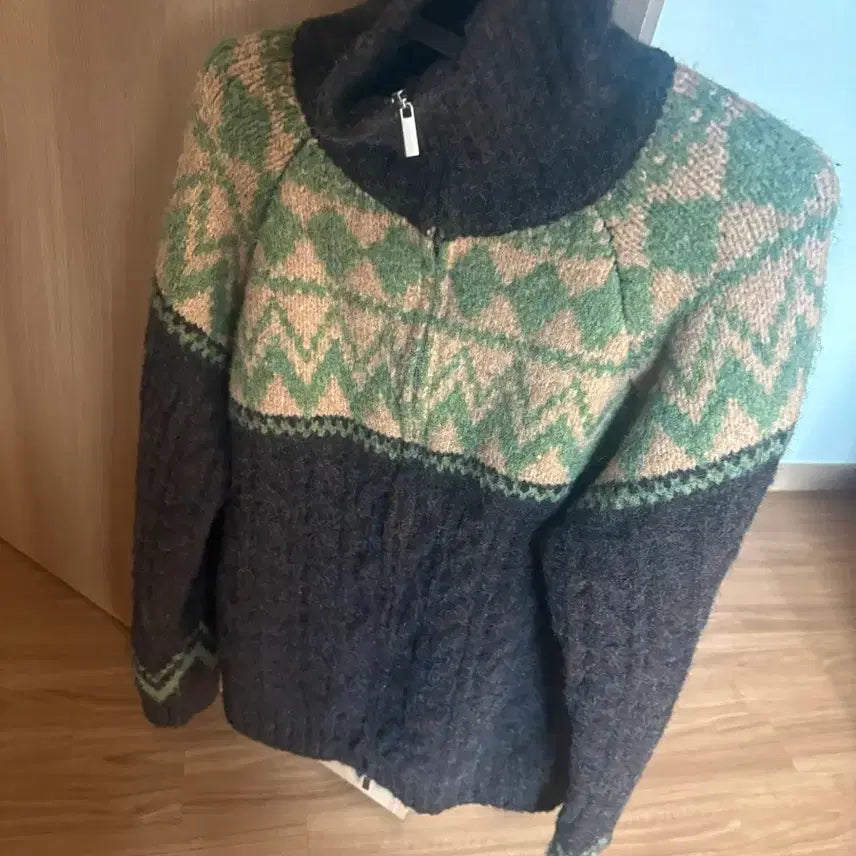 [BUNJANG] Knit Zip-Up XL / 니트집업 xl