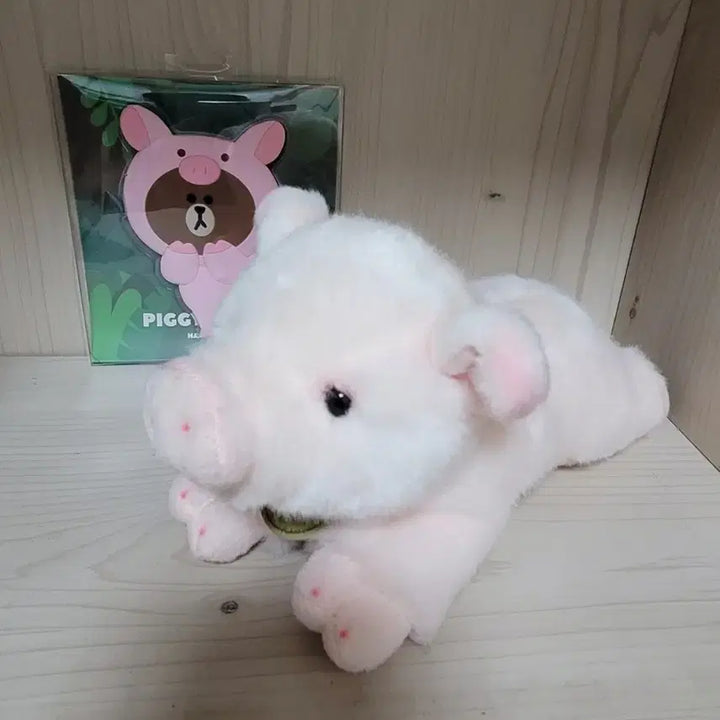 [BUNJANG] Miyoni Pig &amp; Line Friends Brown Hand Mirror Bundle / 미요니 돼지 봉제인형 라인프렌즈 브라운 손거울