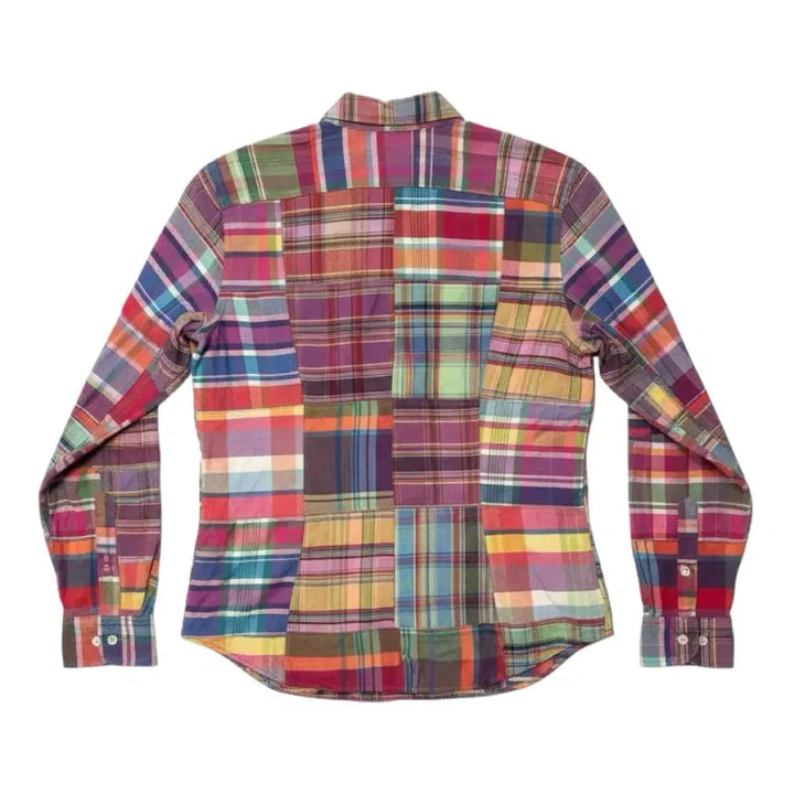 [BUNJANG] Polo Ralph Lauren Madras Patchwork Check Shirt / [6/85~95] 폴로 랄프로렌 마드라스 패치워크 체크 셔츠 멀티