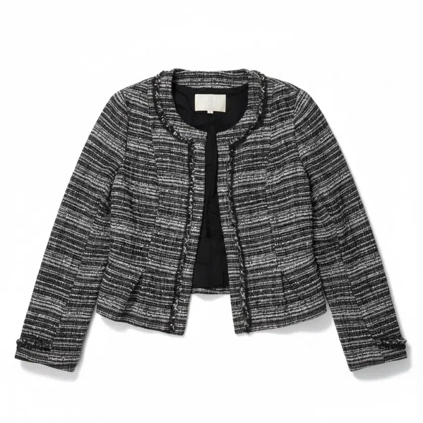 [BUNJANG] Vintage Natural Beauty Tweed Jacket Black/White / [40/55~66] 일본 빈티지 네츄럴뷰티 트위드 자켓 블랙/화이트