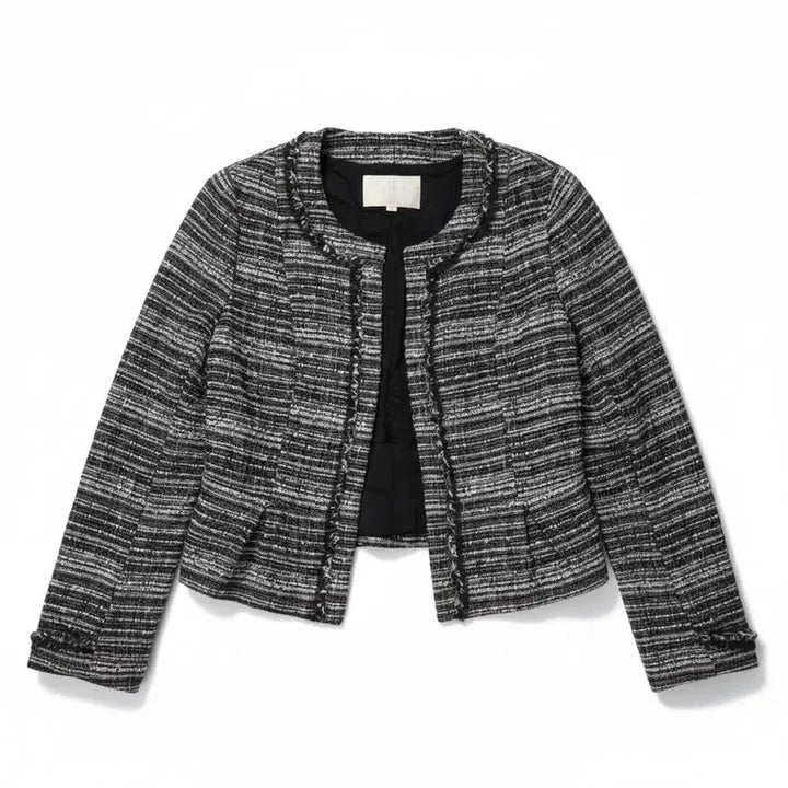 [BUNJANG] Vintage Natural Beauty Tweed Jacket Black/White / [40/55~66] 일본 빈티지 네츄럴뷰티 트위드 자켓 블랙/화이트