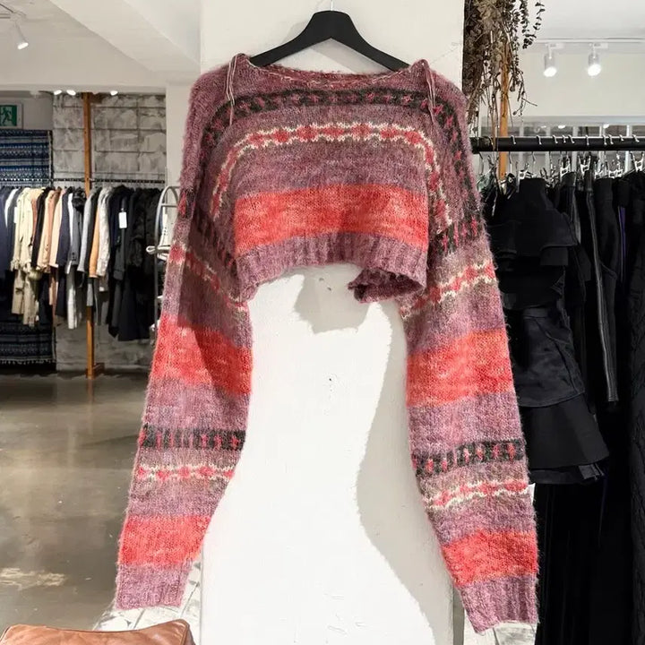 [BUNJANG] Perverse Multi-Color Blend Border Knit / 퍼버즈 멀티컬러 블렌드 보더 니트