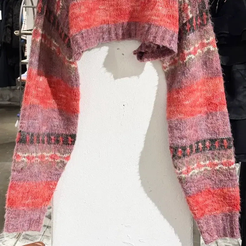 [BUNJANG] Perverse Multi-Color Blend Border Knit / 퍼버즈 멀티컬러 블렌드 보더 니트
