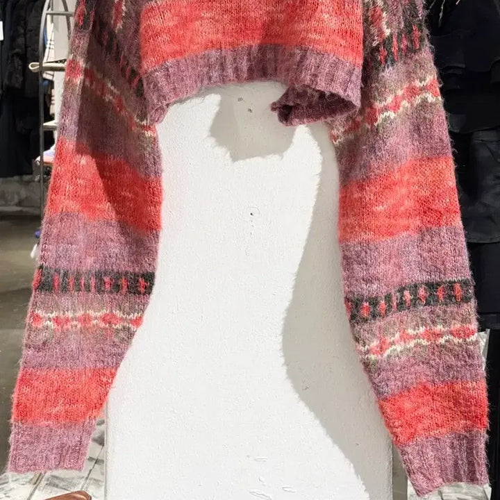 [BUNJANG] Perverse Multi-Color Blend Border Knit / 퍼버즈 멀티컬러 블렌드 보더 니트