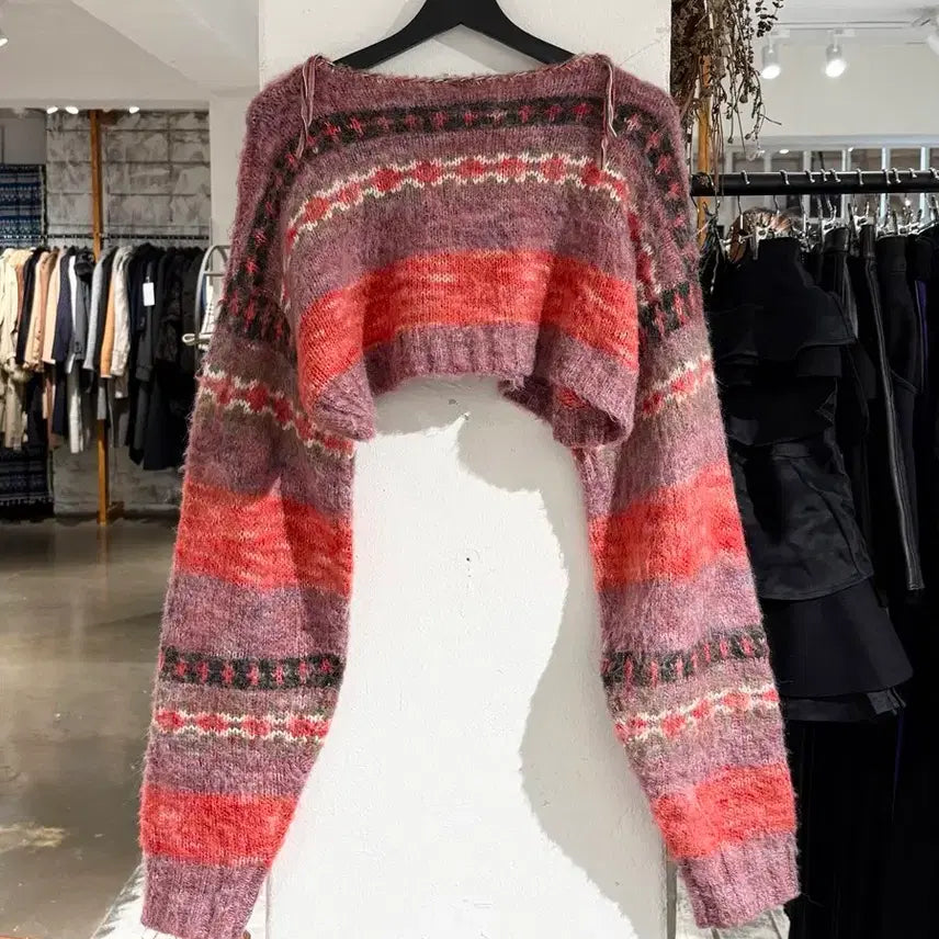 [BUNJANG] Perverse Multi-Color Blend Border Knit / 퍼버즈 멀티컬러 블렌드 보더 니트