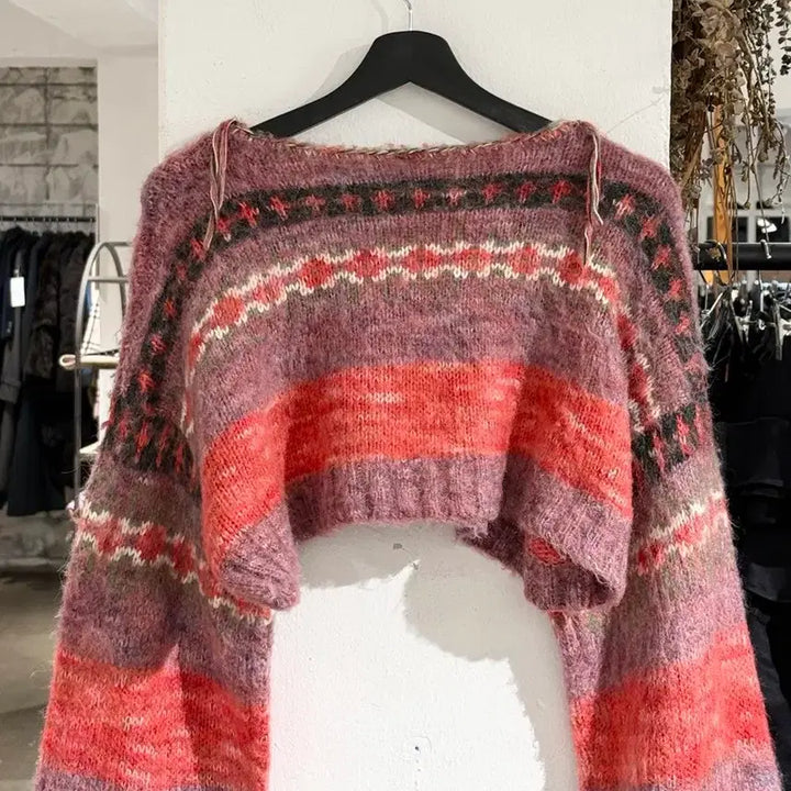 [BUNJANG] Perverse Multi-Color Blend Border Knit / 퍼버즈 멀티컬러 블렌드 보더 니트
