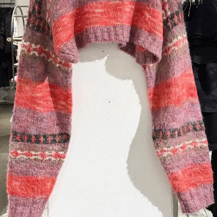 [BUNJANG] Perverse Multi-Color Blend Border Knit / 퍼버즈 멀티컬러 블렌드 보더 니트