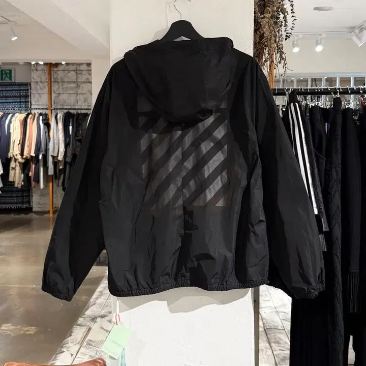 [BUNJANG] Off-White Diag Tab Windbreaker Jacket / 오프화이트 22fw 블랙 디아그 탭 윈드 브레이커 자켓