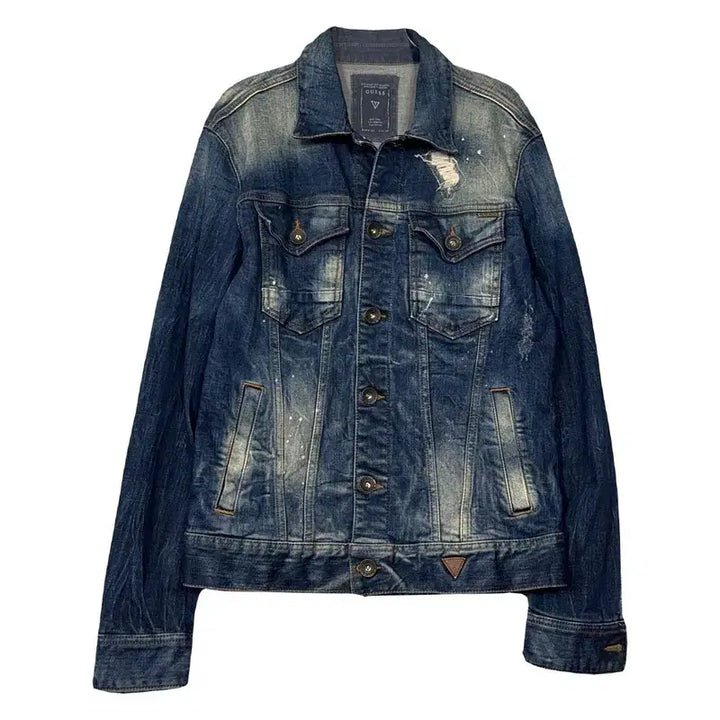 [BUNJANG] Guess Vintage Washed Pocket Denim Jacket (M) / 게스 빈티지 워싱 포켓 데님 자켓 M