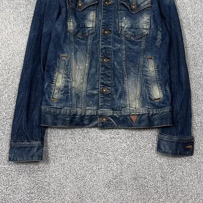 [BUNJANG] Guess Vintage Washed Pocket Denim Jacket (M) / 게스 빈티지 워싱 포켓 데님 자켓 M